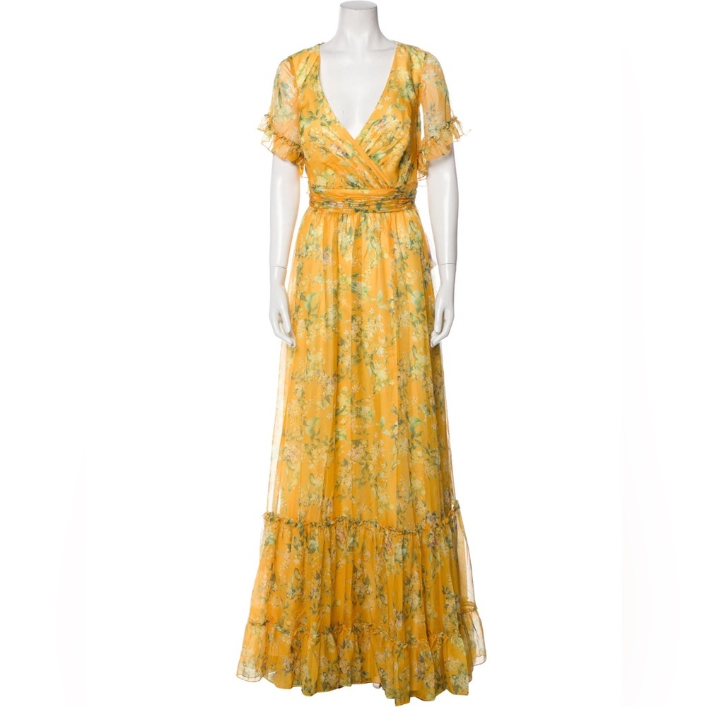 IEENA FOR MAC DUGGAL Flounce Sleeve Floral Maxi Dress - Picture 4 of 5